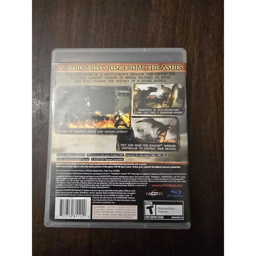 Lair (Sony PlayStation 3, PS3 - 2007) Complete with Manual